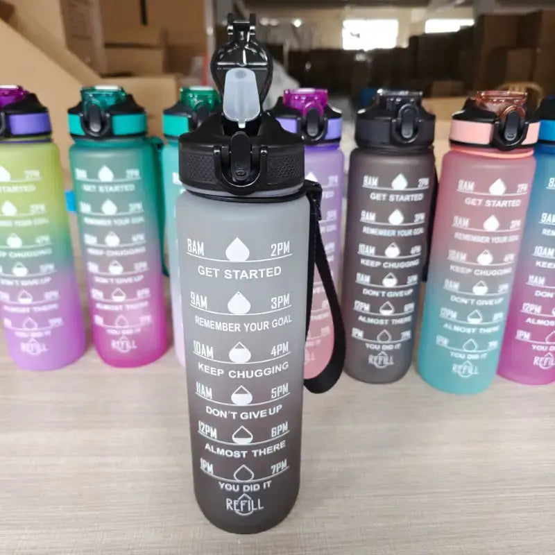 1 Liter Water Bottle Motivational Sport Water Bottle Leakproof