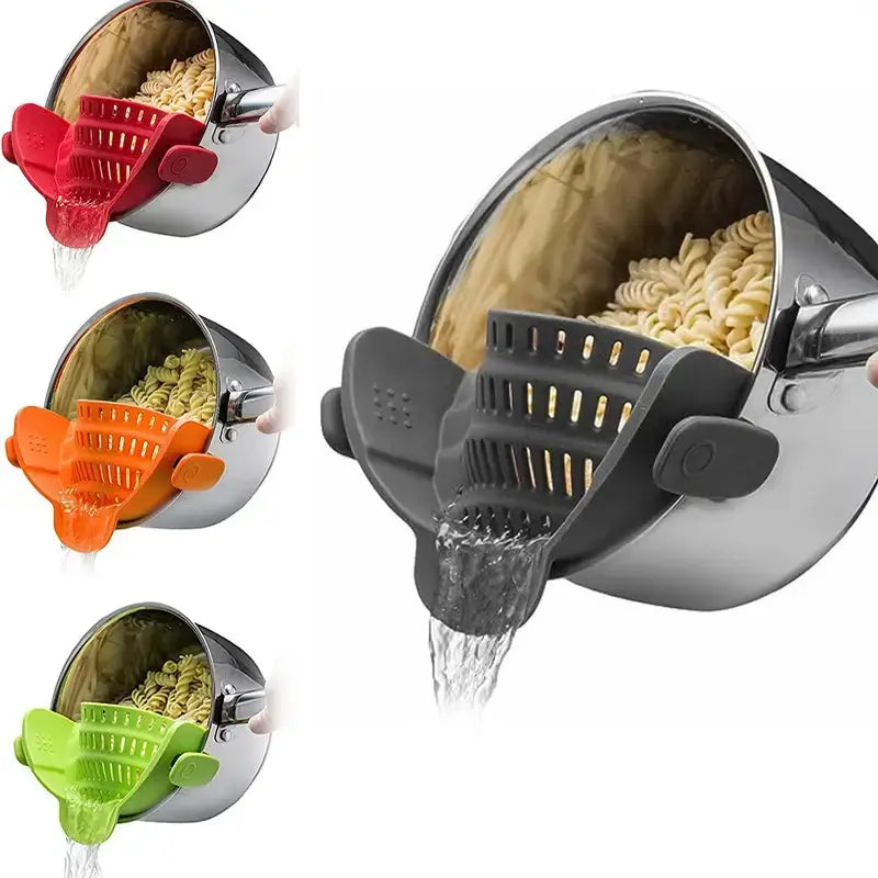 Multi-Functional Silicone Clip-On Strainer