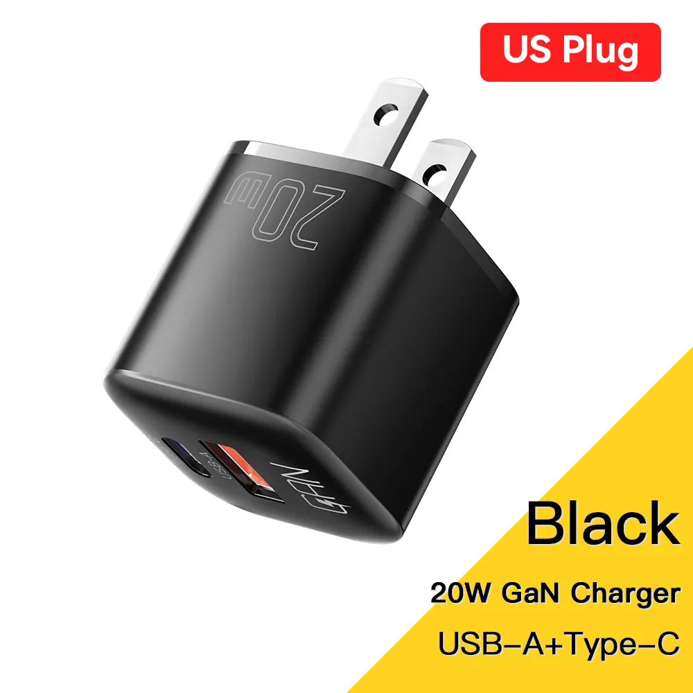 Essager 20W GaN USB Type C Charger PD Fast Charge Phone QC 3.0 Quick Chargers For iPhone 14 13 12 11 Pro Max Mini iPad Charging Infinite variety