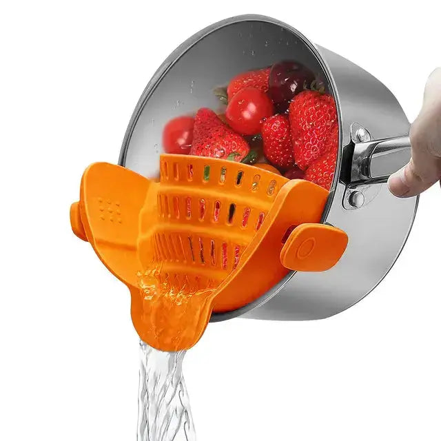 Multi-Functional Silicone Clip-On Strainer